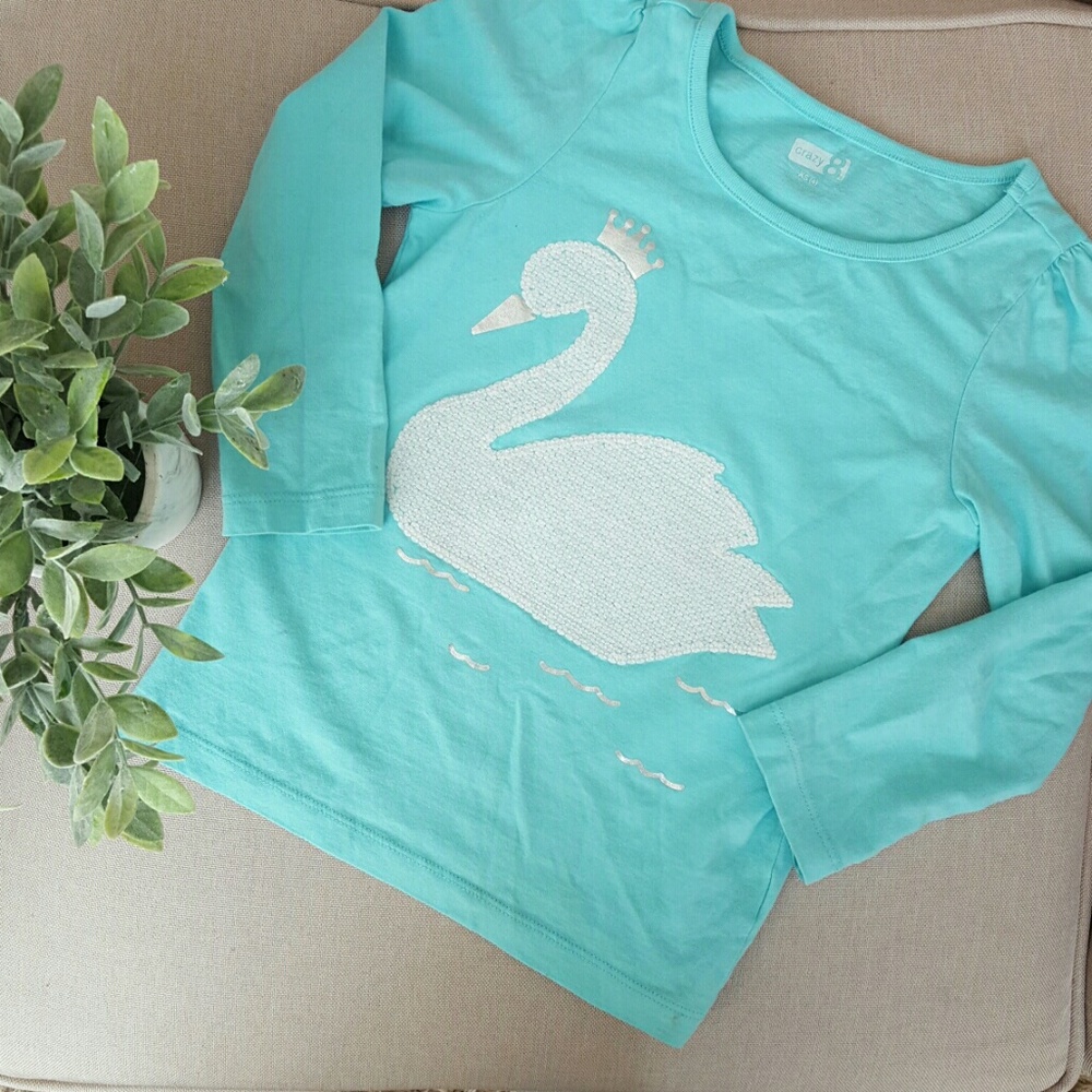 🟢Beautiful Swan girls t-shirt top